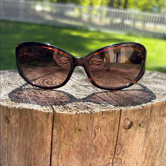 Coach Brown Sunglasses with Gold Accent - Picture 2 of 4